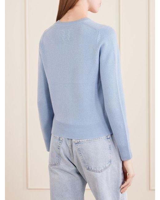 Nili Lotan Blue Camelia Knitted Cashmere Sweater