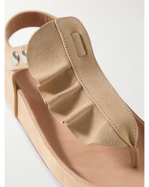 Isabel Marant Natural Isela Suede Sandals