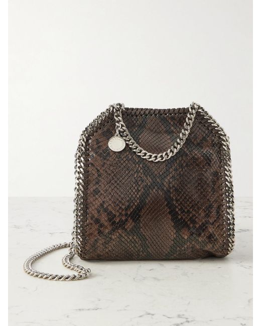 Stella McCartney Multicolor Falabella Kleine Schultertasche Aus Synthetischem Material Mit Schlangeneffekt