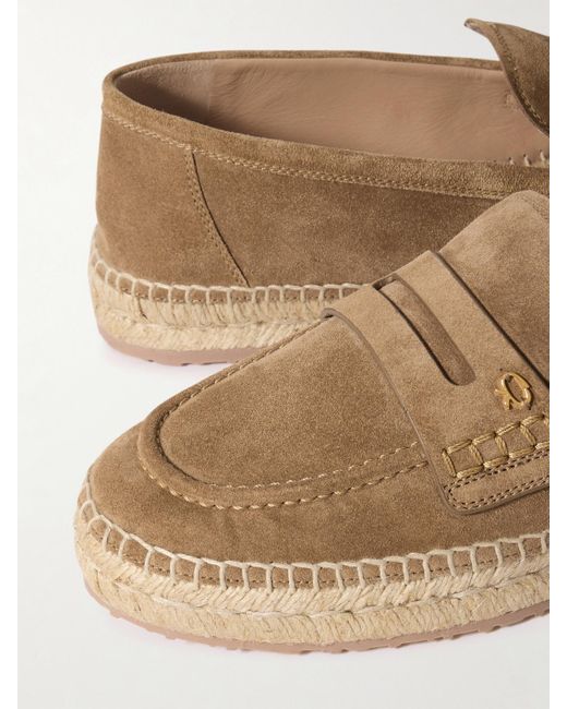 Gianvito Rossi Natural Lido Suede Espadrilles