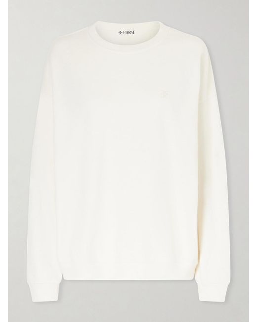 ÉTERNE White Cotton-Jersey Sweater