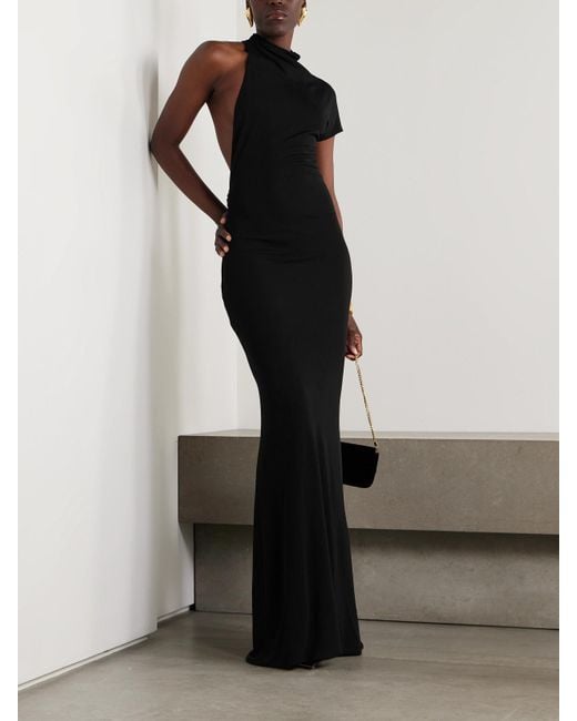 Tom Ford Black One-Sleeve Jersey Gown