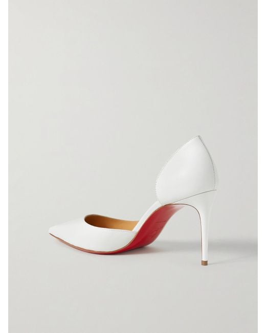 Christian Louboutin White Iriza 85 Leather Courts
