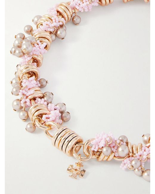 Tory Burch Natural Beaded Necklace