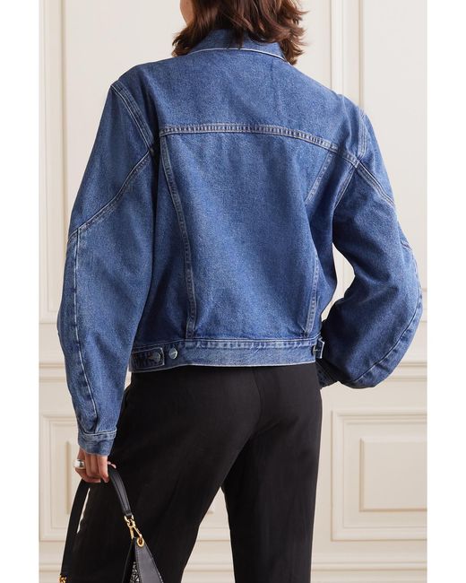 Goldsign Blue Paneled Denim Jacket