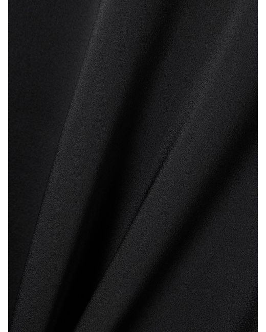 Jil Sander Black Satin-Crepe Blouse
