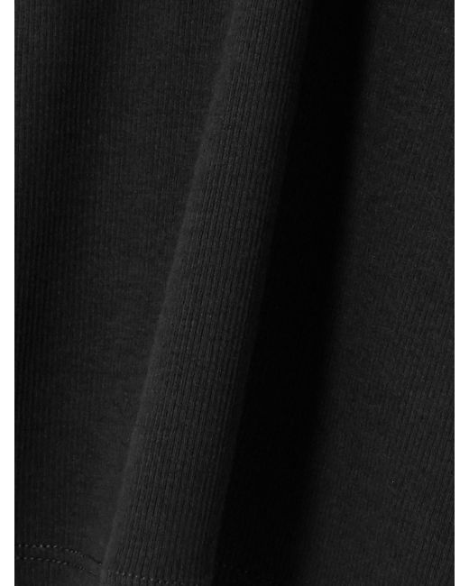 Totême  Black Net Sustain Curved Ribbed Stretch Organic Cotton-Jersey Tank