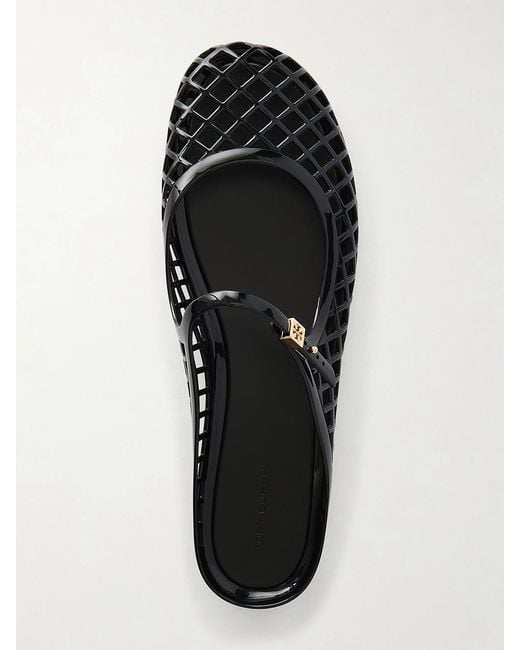 Tory Burch White Mellow Logo-Embellished Rubber Sandals