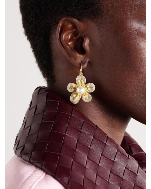 Irene Neuwirth Natural Blossom 18-Karat, Pearl And Diamond Earrings