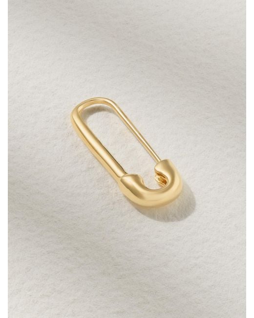 Anita Ko Metallic Safety Pin 18-Karat Single Earring