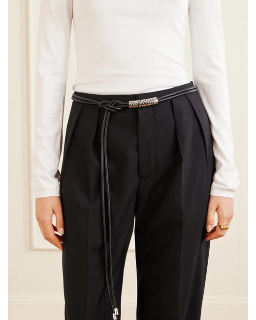 Kallmeyer White Lowell Embellished Leather Belt