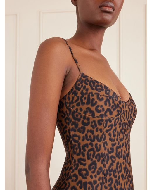 Haight Brown Monica Leopard-Print Swimsuit