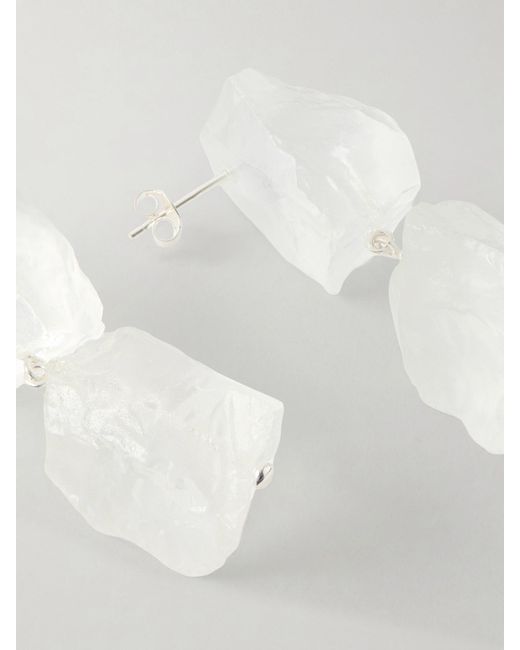 Completedworks White Crystal Drop Earrings