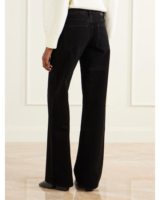 FRAME Black The Low-Rise Wide-Leg Jeans