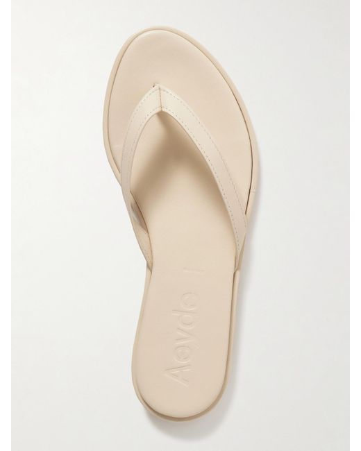 Aeyde Natural Melody Leather Flip Flops