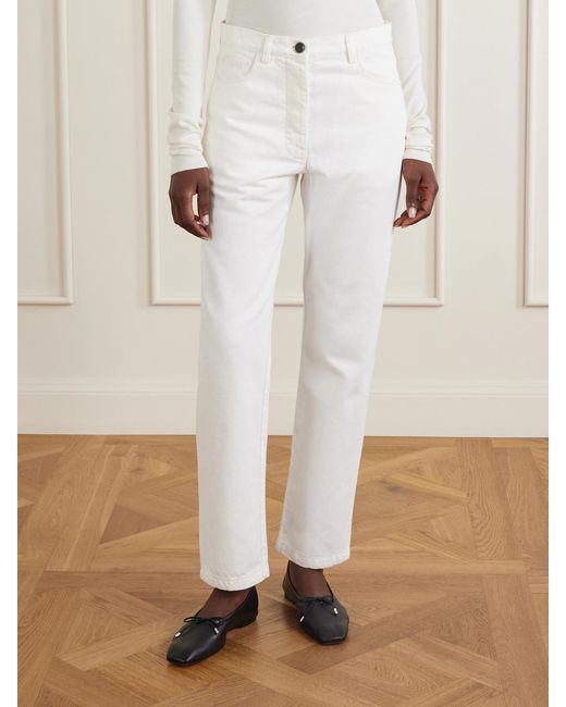 Giuliva Heritage White The Dan Mid-Rise Straight-Leg Jeans