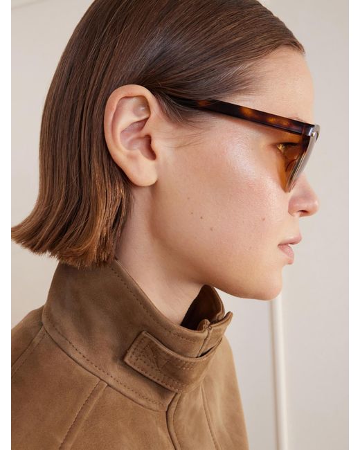 Brunello Cucinelli Multicolor Round-Frame Acetate Sunglasses