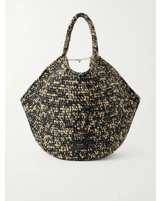 Khaite Multicolor Lotus Medium Two-Tone Woven Tote