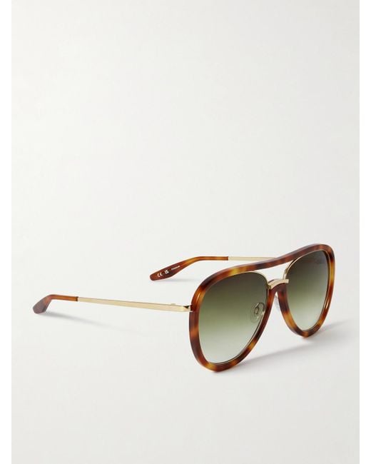 Barton Perreira Green Fossett Aviator-Style Tortoiseshell Acetate And-Tone Titanium Sunglasses
