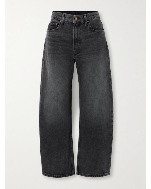 B Sides Gray Leroy Mid-Rise Wide-Leg Jeans