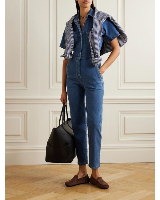 Rivet Utility Blue Rebel Denim Jumpsuit