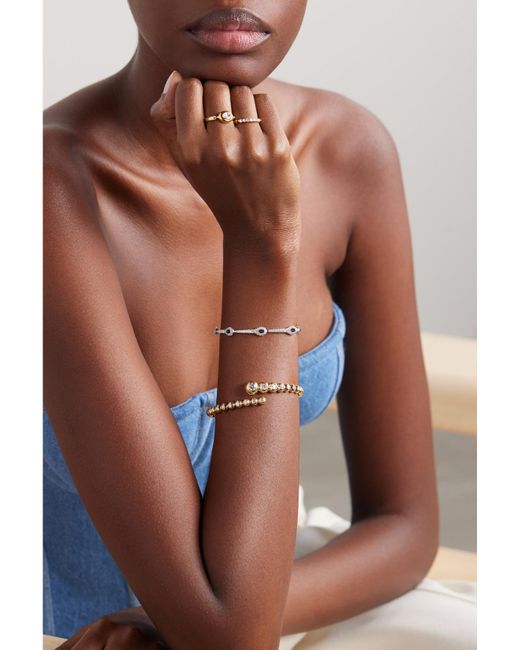 Melissa Kaye Natural Lola Needle Linked 18-Karat Diamond Bracelet