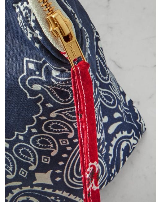 Call it By Your Name Blue Coeur Vanity Beutel Aus Baumwolle Mit Bandana-Print Und Stickerei