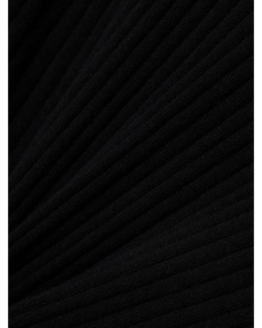arch4 Black Ariana Ribbed Turtleneck Cashmere Sweater