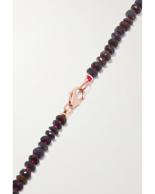 Collier En Or Rose 14 Carats (585/1000) Et Pierres Multiples Mini Cosmo Andrea Fohrman en coloris White