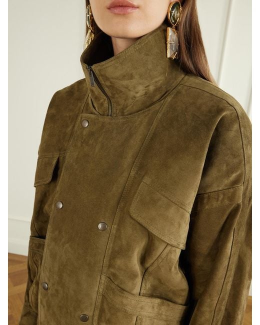 Saint Laurent Green Suede Jacket