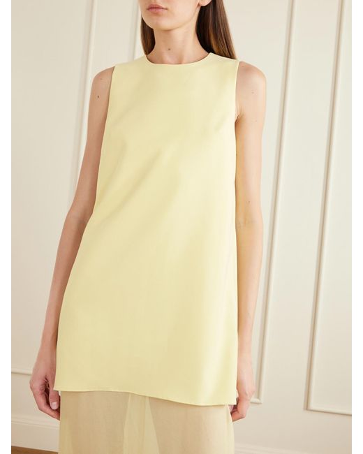 La Ligne Yellow Crepe And Chiffon Maxi Dress