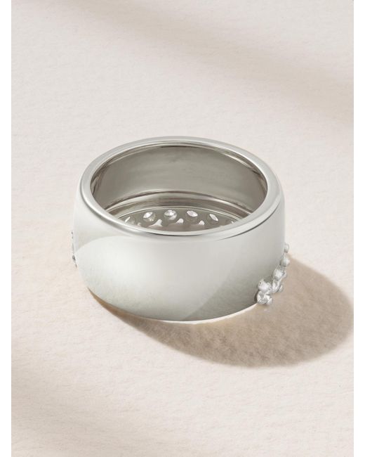 Yvonne Léon Gray Grignotée 18-Karat Diamond Ring