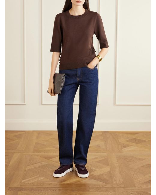 JENNIFER CHAMANDI Brown Embellished Suede Sneakers