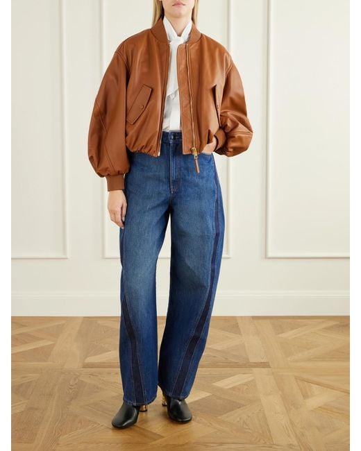Givenchy Brown Leather Cropped Jacket