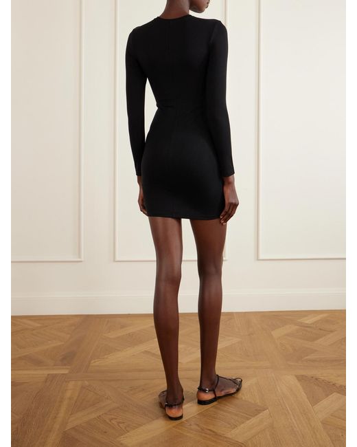 The Park Black Elizabeth Pyratex Power 3 Mini Dress