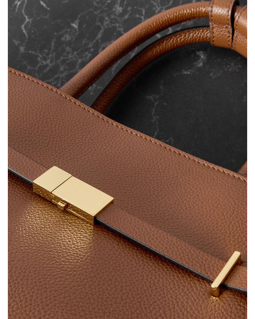 DeMellier London Brown The Hudson Kleine Tote Aus Strukturiertem Leder