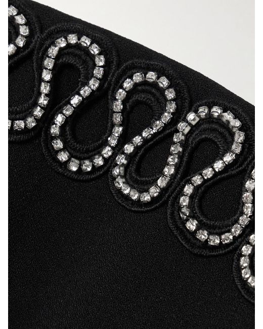 Rebecca Vallance Black Nyx Strapless Crystal-Embellished Crepe Mini Dress