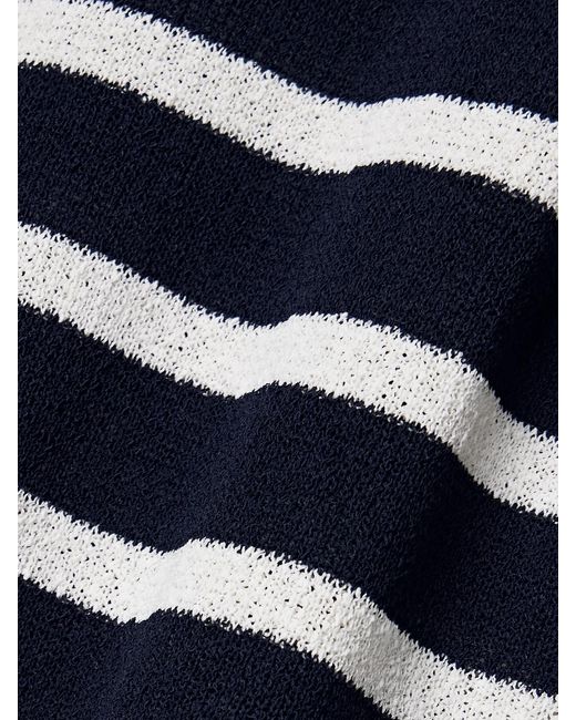 Proenza Schouler Blue Yves Asymmetric Fringed Knitted Top