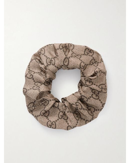 Gucci Natural Silk-Jacquard Scrunchie