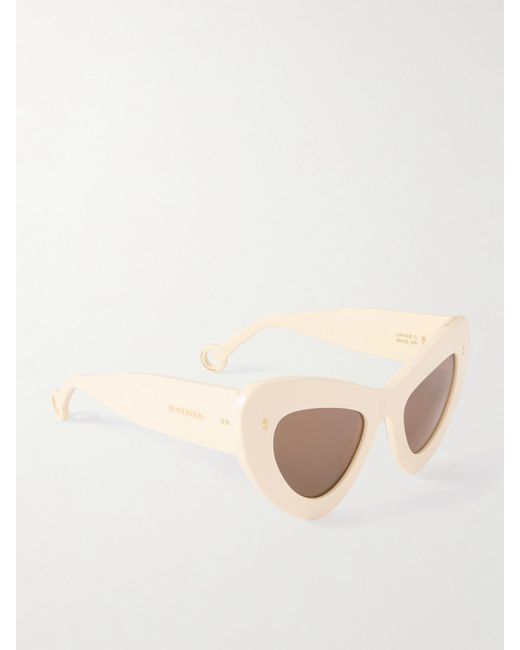 J.W. Anderson Natural Butterfly Cat-Eye Acetate Sunglasses