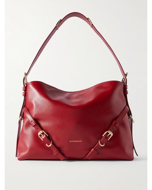Givenchy Red Voyou Medium Leather Shoulder Bag