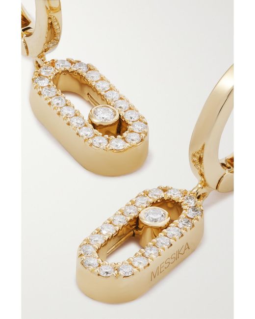 Messika Natural Move Uno 18-Karat Diamond Hoop Earrings