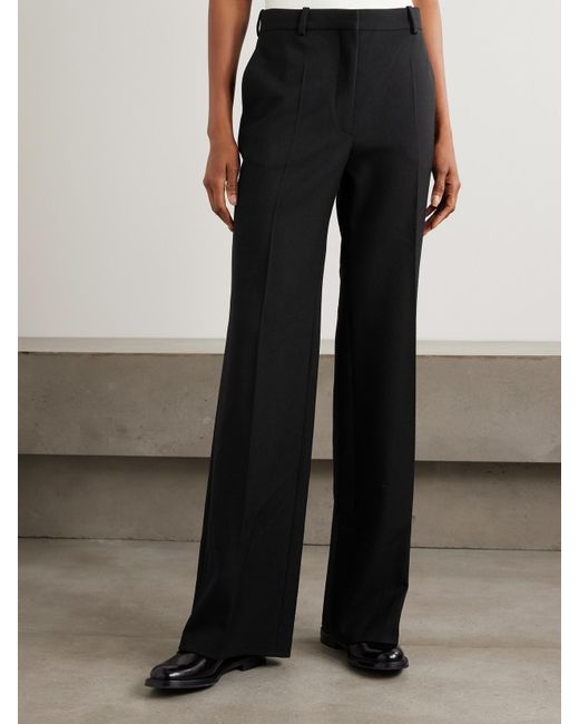 Calvin Klein Black Etna Wool Wide-Leg Pants