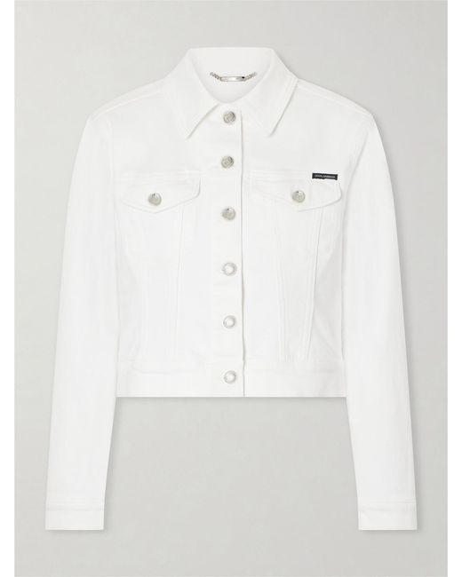 Dolce & Gabbana White Denim Jacket