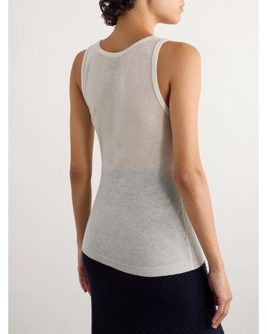 Alaïa White Wool-Blend Tank