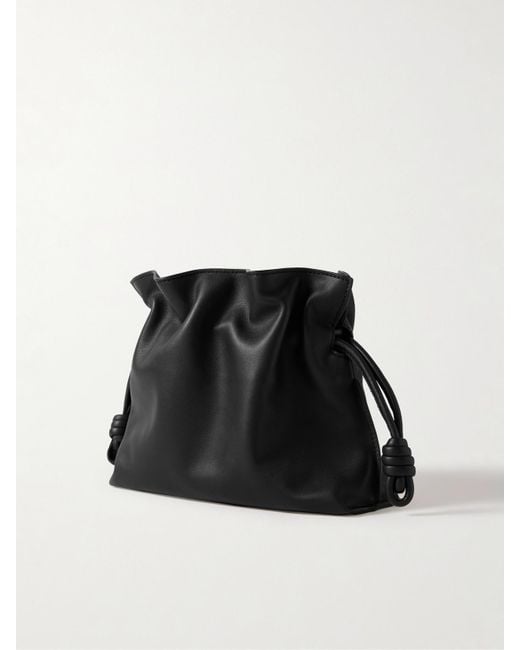 Loewe Black Flamenco Mini Leather Clutch