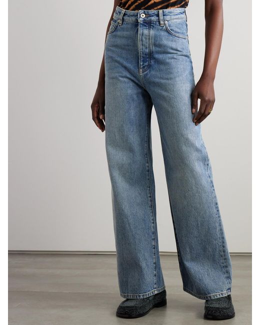 Loewe Blue High-Rise Wide-Leg Jeans