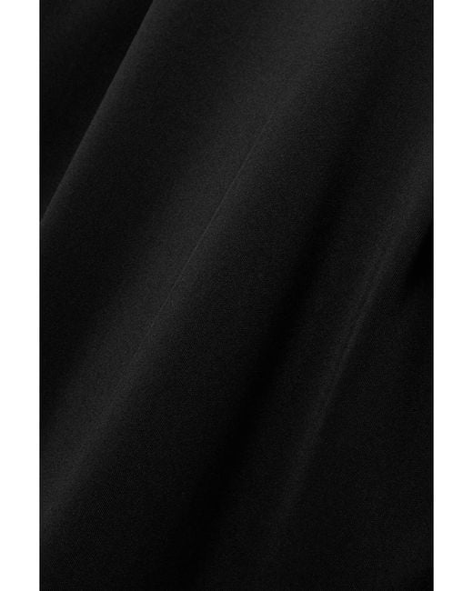 Moncler Black Pleated Ponte Mini Dress