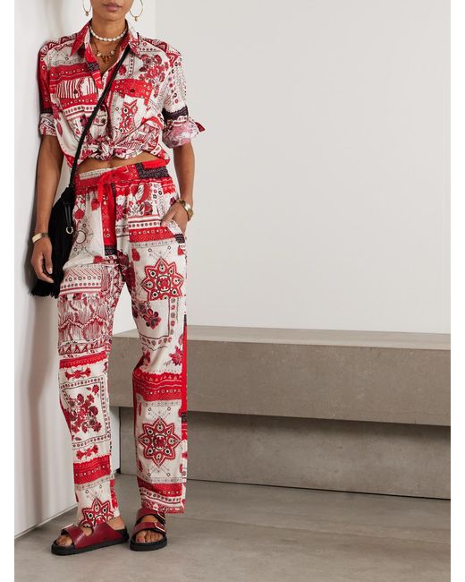 Isabel Marant Red Fedora Pants