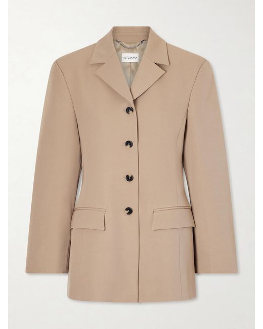 Altuzarra Natural Hoffman Wool-Twill Blazer